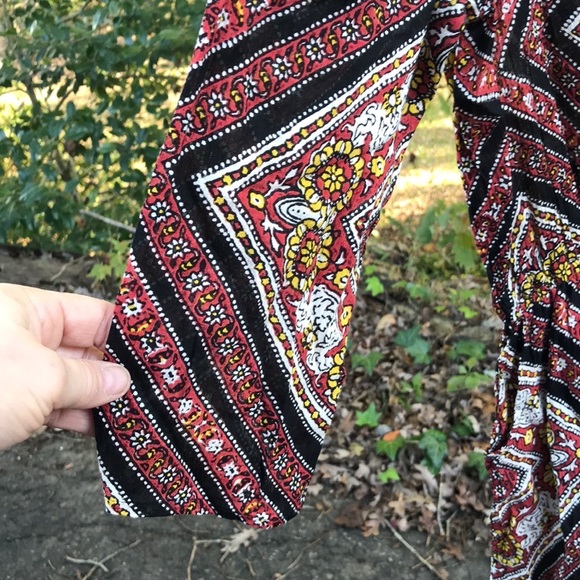 O’Neill Open Back 3/4 Sleeves Romper Floral Diamond Design Shorts Side Pockets S - Picture 8 of 11